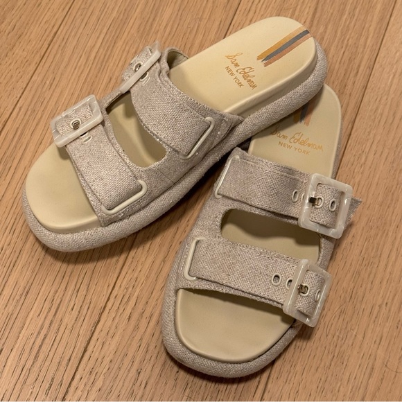 Sam Edelman Beige Buckle Sandals - Picture 1 of 6